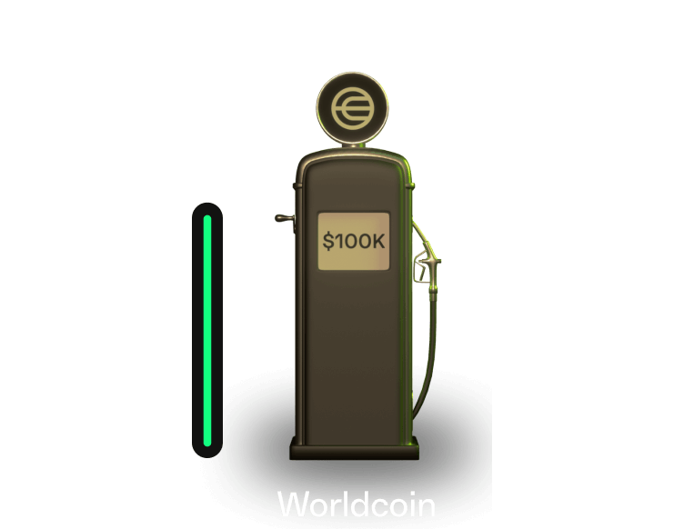 Worldcoin gas pump